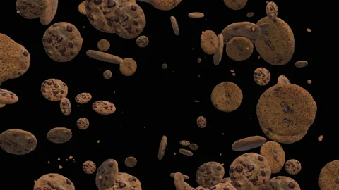 Chocolate chip cookies loop animation Stock Footage 171104404