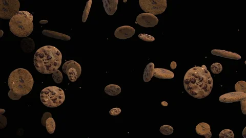 Chocolate chip cookies loop animation Stock Footage 171104407