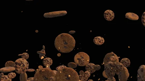 Chocolate chip cookies loop animation Stock Footage 171105371