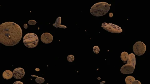 Chocolate chip cookies loop animation Stock Footage 171105381