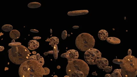Chocolate chip cookies loop animation Stock Footage 171105401