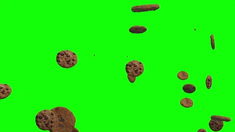Chocolate chip cookies loop animation Stock Footage 171105894