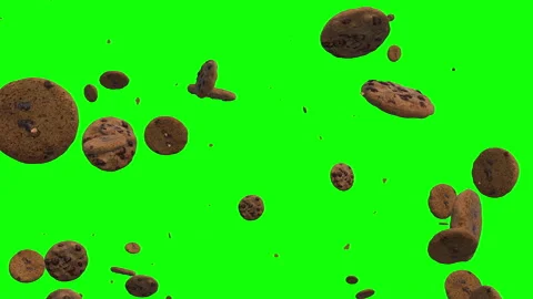 Chocolate chip cookies loop animation Stock Footage 171106123