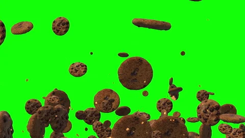 Chocolate chip cookies loop animation Stock Footage 171106134