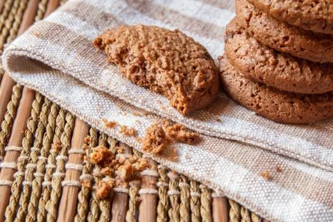 Chocolate chip cookies Stock Photos