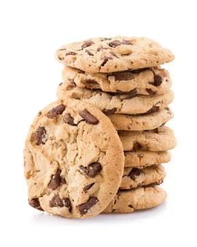 Chocolate chip cookies Stock Photos
