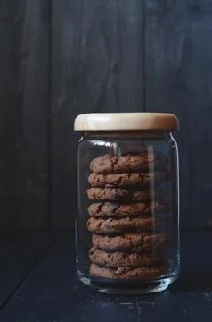 Chocolate chip cookies Stock Photos