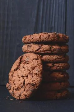 Chocolate chip cookies Stock Photos