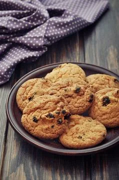 Chocolate chip cookies Stock Photos