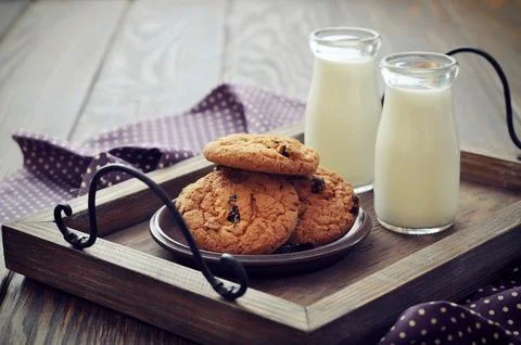 Chocolate chip cookies Foto stock
