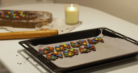 Chocolate Chip Cookies Ready To Baking Stock-Footage 123698166