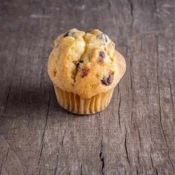 Chocolate chip muffin Foto stock