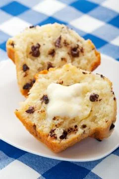 Chocolate chip muffin Stock Photos