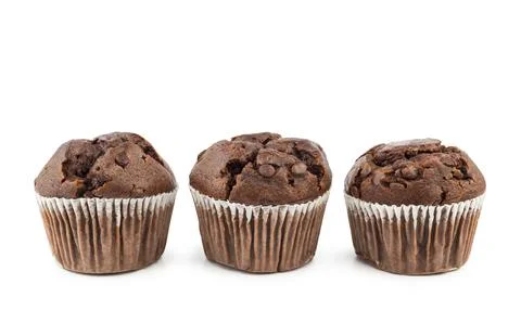 Chocolate chip muffin Stock Photos