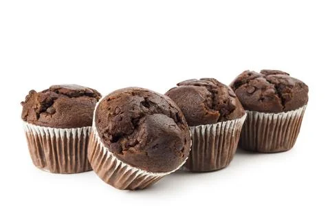 Chocolate chip muffin Stock Photos
