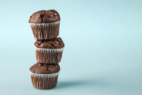 Chocolate chip muffin Stock Photos