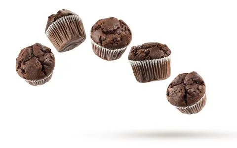 Chocolate chip muffin Stock Photos