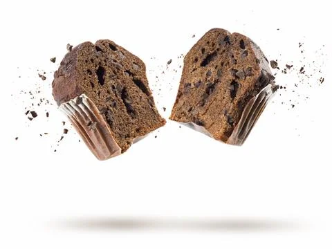 Chocolate chip muffin Stock Photos