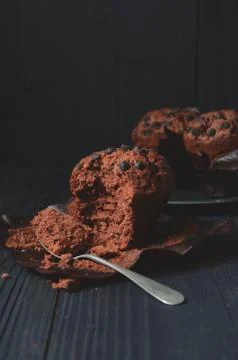 Chocolate Chip Muffins Stock Photos