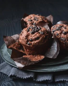 Chocolate Chip Muffins Foto stock