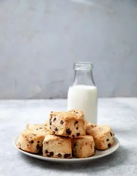 Chocolate Chip Scones Stock Photos