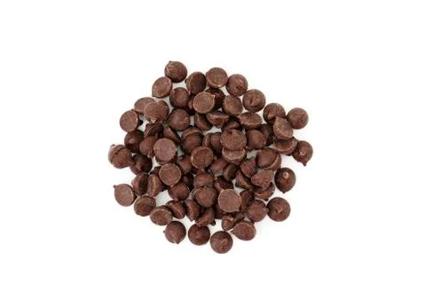 Chocolate Chips from above Stock Photos