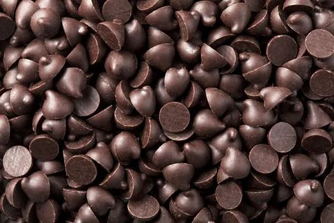 Chocolate chips  background Stock Photos