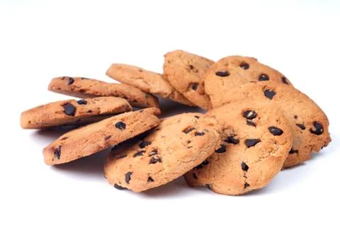 Chocolate chips circle shape Stock Photos