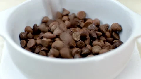 Chocolate chips  Stock Footage 232962594