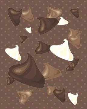 Chocolate chips Stock Illustration