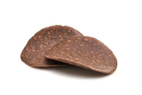 Chocolate chips isolated Stock Photos