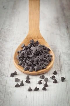 Chocolate chips Stock Photos