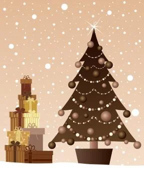 Chocolate christmas Stock Illustration