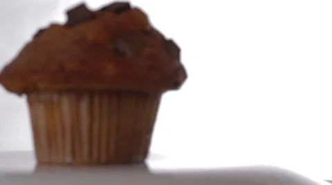 Chocolate Chunk Muffin Stock Footage 42711204