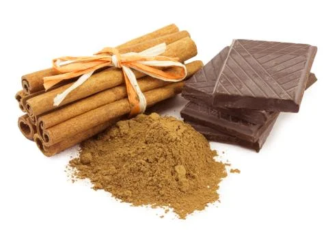 Chocolate, cinnamon Stock Photos