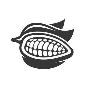 Chocolate Cocoa Beans Icon. Vector Stock Illustration