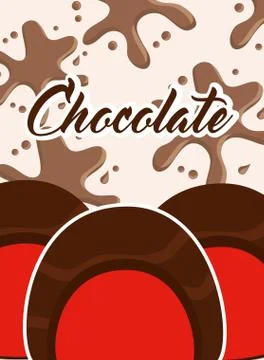 Chocolate cocoa card Stock Illustration