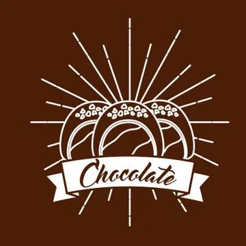 Chocolate cocoa card Stock Illustration