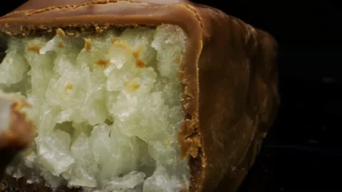 Chocolate coconut close up macro Stockbeeldmateriaal 158085102