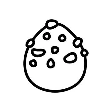 Chocolate with coconut flakes icon vector outline illustration Stock Illustration