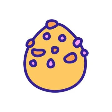 Chocolate with coconut flakes icon vector outline illustration Stock Illustration