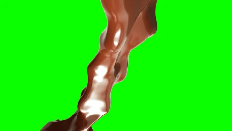 Chocolate Coffee Liquid splash 3D Animation Green screen Stock Footage 152117512