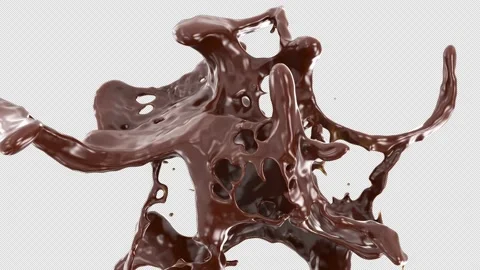Chocolate coffee liquid splash 3D animation   Video stock 225084328