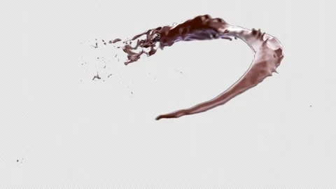 Chocolate coffee liquid splash 3D animation   Stock Footage 229269111
