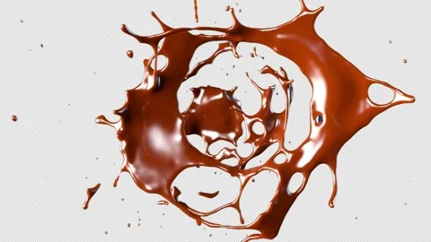 Chocolate coffee liquid splash 3D animation   Video stock 231500868
