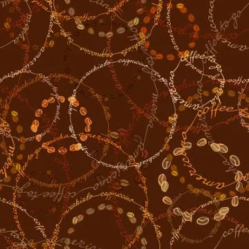 Chocolate coffee samless pattern Stock Illustration