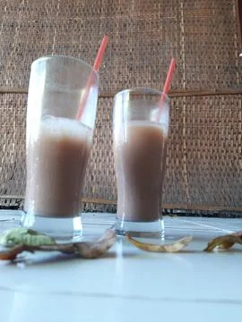 Chocolate cold drink Stock Photos