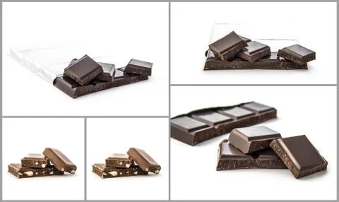 Chocolate collage Stock-Fotos