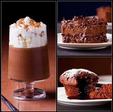 Chocolate collage Foto stock