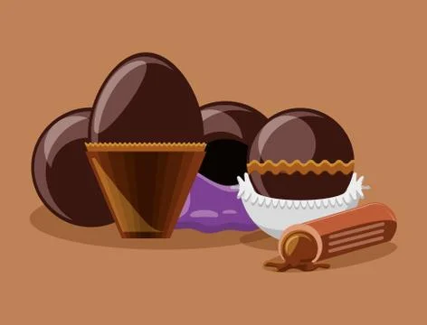 Chocolate concept design 스톡 일러스트